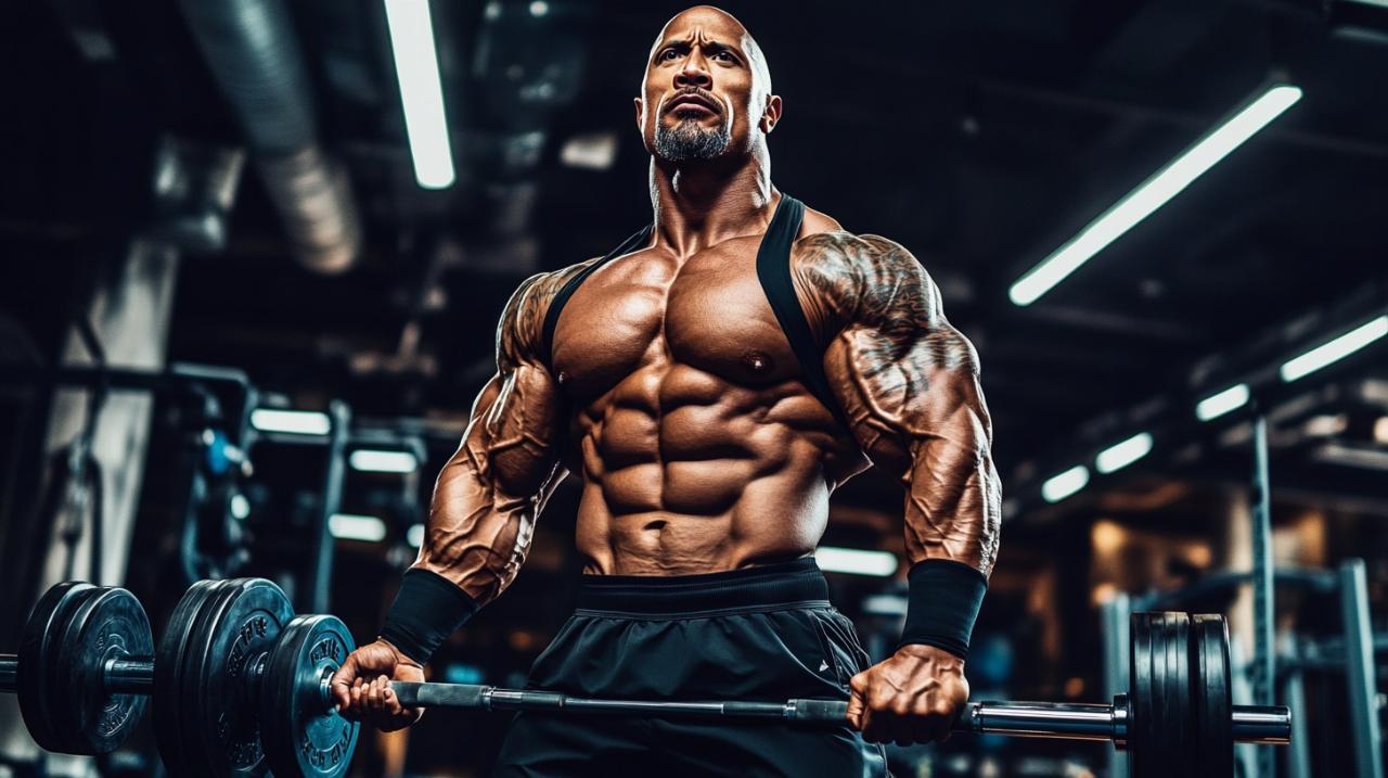Descubra cómo Dwayne « TheRock » Johnson moldea sus impresionantes músculos: el gimnasio en casa que transformó su físico legendario